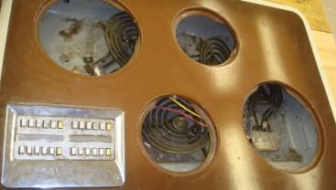 Asbestos wiring in a stove