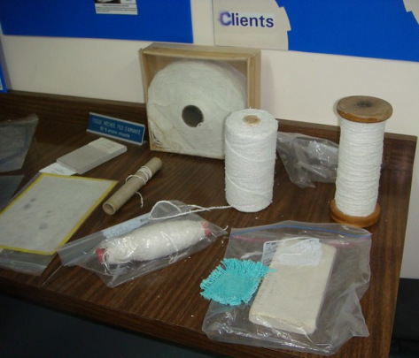 Textiles incorporating asbestos