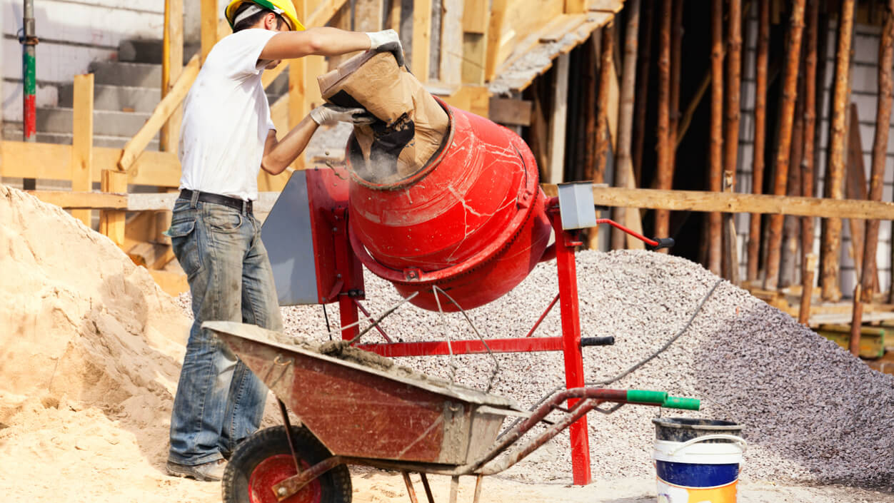 Cement factory worker