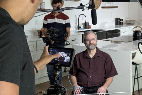 Michael Cole at Asbestos,com video shoot