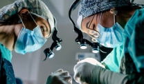 Specialists performing mesothelioma surgery