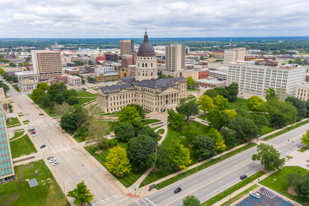State capitol building in Topeka Kansas.